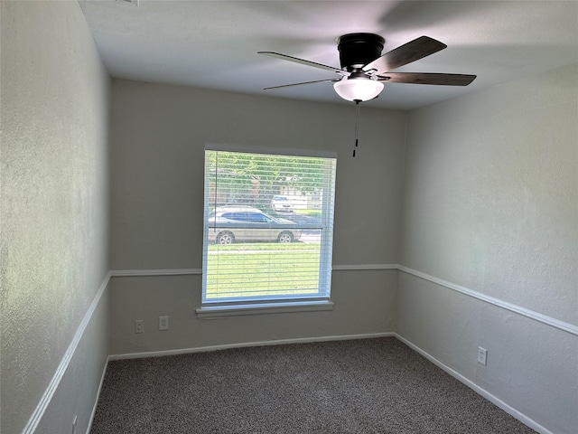 1928 Las Cruces Ln, Dallas, TX 75217 - spare room featuring baseboards, carpet floors, and ceiling fan