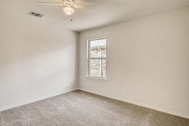 2235 Vance Dr, Forney, TX 75126 - empty room with baseboards, visible vents, carpet, and ceiling fan