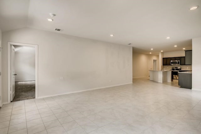 2235 Vance Dr, Forney, TX 75126 - unfurnished living room with baseboards, visible vents, and recessed lighting