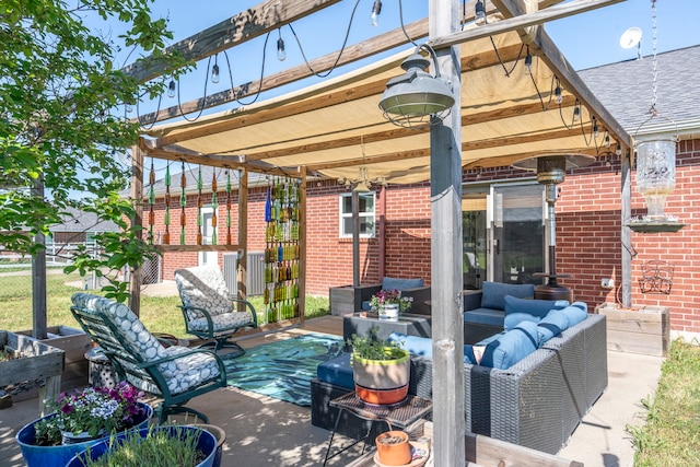 view of patio / terrace featuring outdoor lounge area