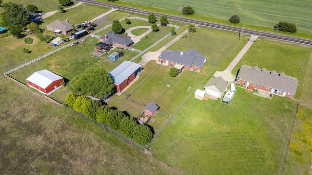 aerial view featuring a rural view