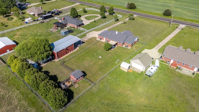 drone / aerial view with a residential view