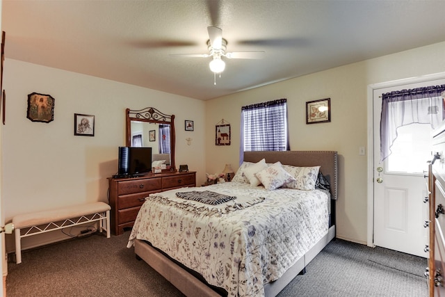 2545 E Renfro St, Burleson, TX 76028 - carpeted bedroom featuring a ceiling fan