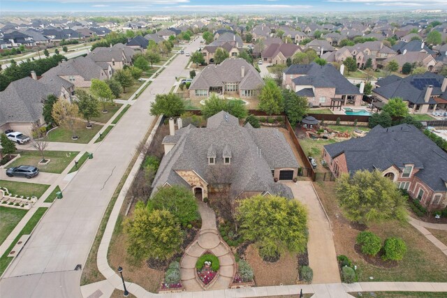 drone / aerial view with a residential view