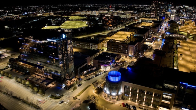 8741 Bigelow Dr, Plano, TX 75024 - aerial view at night of a view of city lights
