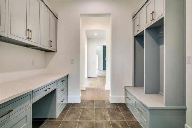 2016 Meadowlark, Aledo, TX 76008 - mudroom with baseboards and dark tile patterned floors