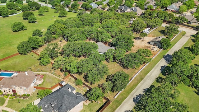 drone / aerial view with a residential view