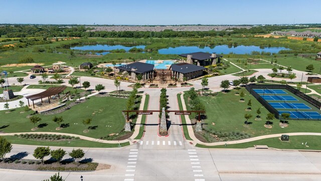 11225 Klondike Ln, Aubrey, TX 76227 - drone / aerial view featuring a water view