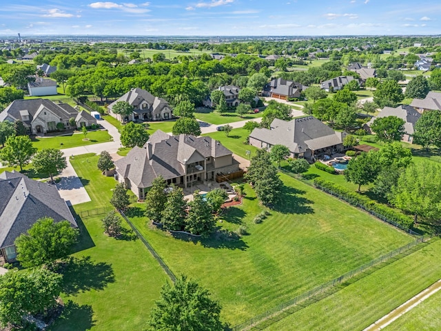 bird's eye view featuring a residential view