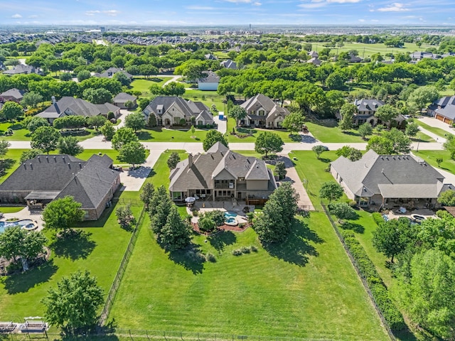 aerial view featuring a residential view