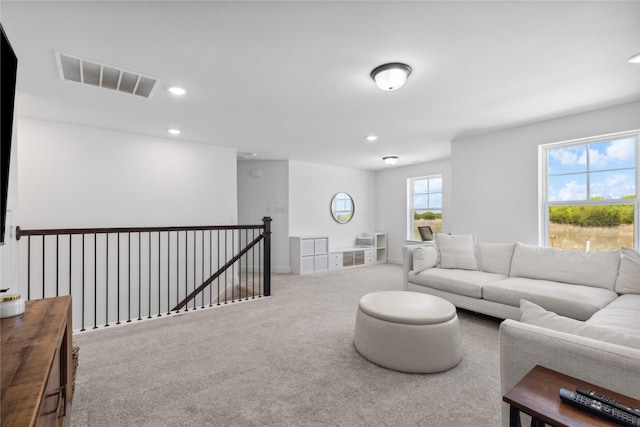 13361 Hedgebrook Pl, Fort Worth, TX 76008 - carpeted living room with recessed lighting