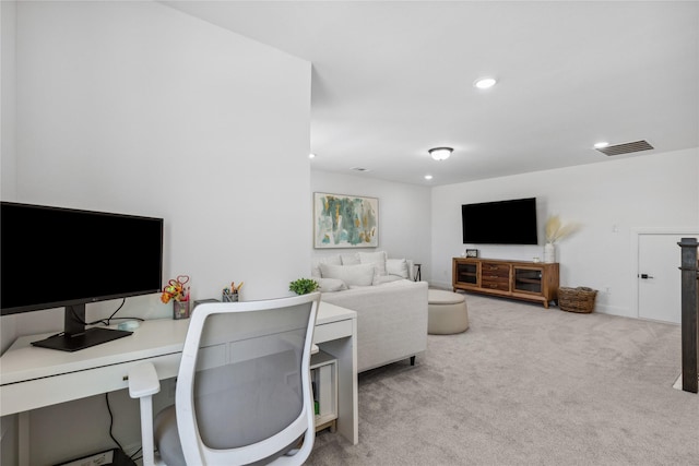 13361 Hedgebrook Pl, Fort Worth, TX 76008 - office featuring carpet, recessed lighting, and baseboards