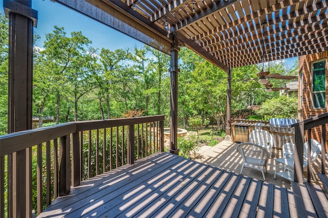 103 Lakehill Ct, Hickory Creek, TX 75065 - wooden terrace featuring a pergola