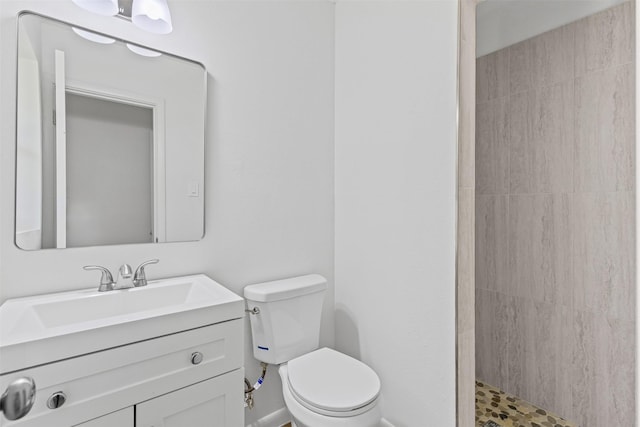 7009 Overhill Rd, Fort Worth, TX 76116 - full bathroom with vanity, toilet, and tiled shower