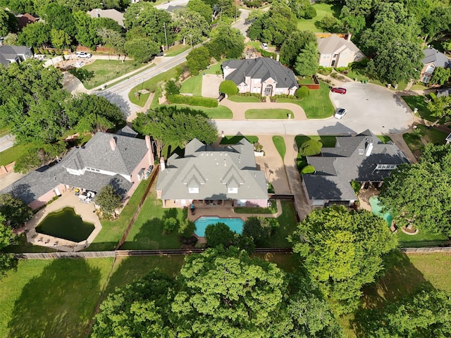 aerial view featuring a residential view