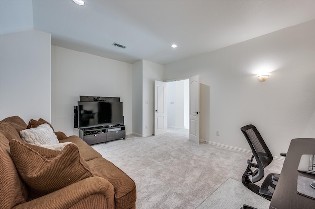 12067 Sunny St, Frisco, TX 75033 - home office featuring light colored carpet, recessed lighting, and baseboards