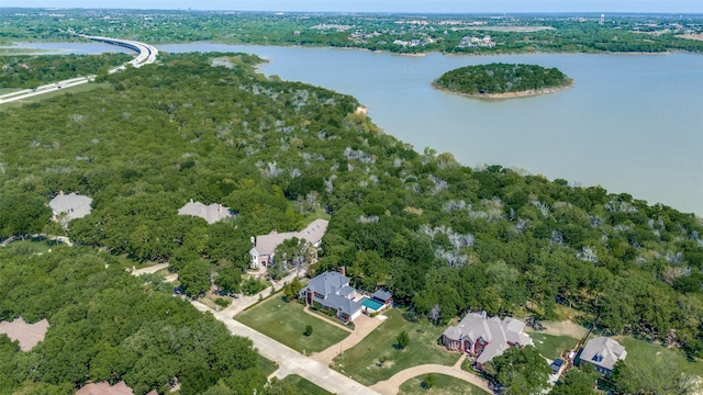 4007 Brooks Ct, Highland Village, TX 76226 - drone / aerial view with a water view