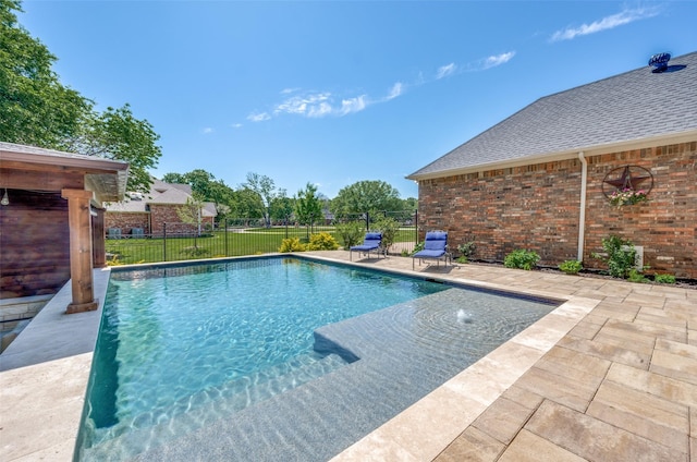 4007 Brooks Ct, Highland Village, TX 76226 - view of swimming pool featuring a fenced in pool, a patio, and fence