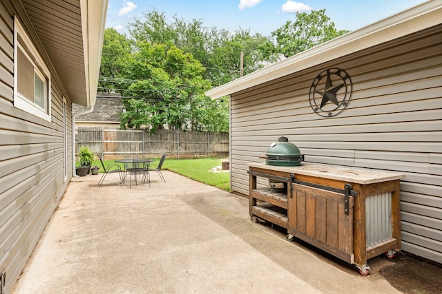 1764 Brown Trl, Hurst, TX 76054 - view of patio / terrace with fence and outdoor dining space