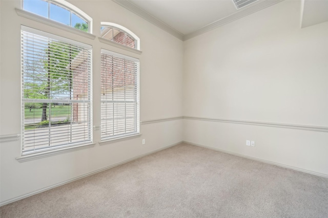 9616 Barksdale Dr, Fort Worth, TX 76244 - empty room featuring carpet floors, crown molding, and baseboards