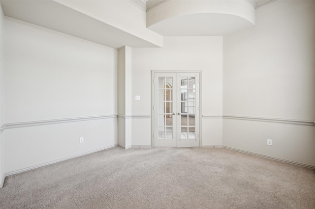 9616 Barksdale Dr, Fort Worth, TX 76244 - carpeted empty room with french doors and baseboards