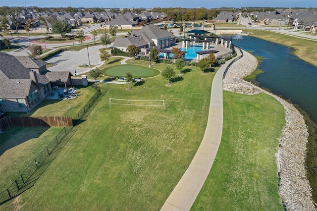 4416 Juniper Ln, Melissa, TX 75454 - aerial perspective of suburban area with a pool area and a nearby body of water