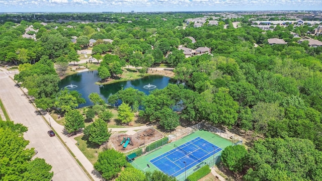 1102 Belvedere Dr, Allen, TX 75013 - bird's eye view featuring a water view