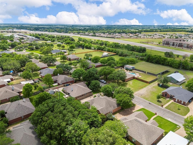 bird's eye view with a residential view