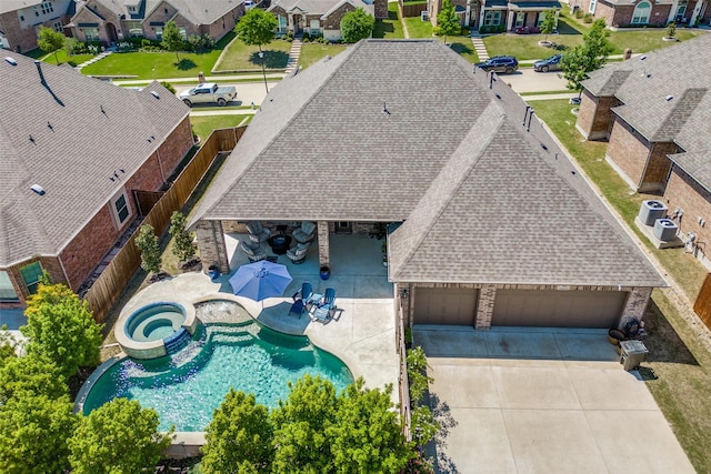 560 Southwestern Dr, Rockwall, TX 75087 - aerial view of residential area featuring a pool