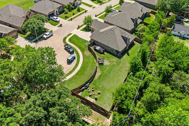 bird's eye view with a residential view