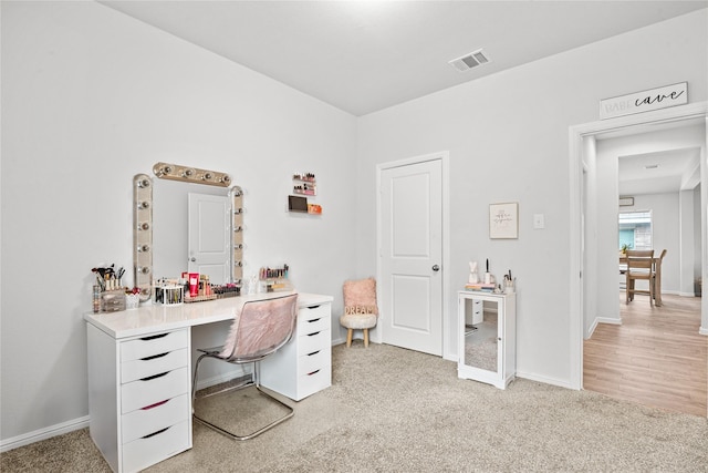4629 Fringetree Way, Fort Worth, TX 76036 - office area with light carpet, visible vents, and baseboards