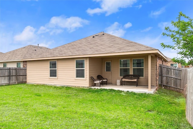 4629 Fringetree Way, Fort Worth, TX 76036 - rear view of house featuring a fenced backyard, a yard, and a patio