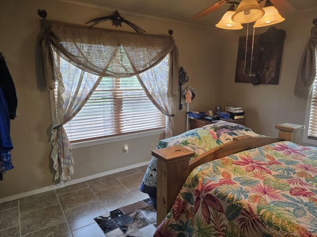 bedroom with baseboards