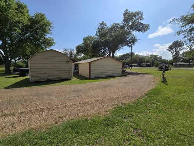 view of shed