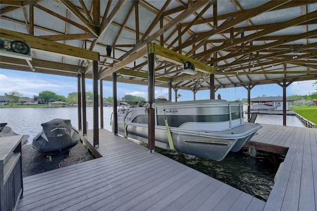 511 Kiowa Dr W, Lake Kiowa, TX 76240 - view of dock featuring boat lift and a water view