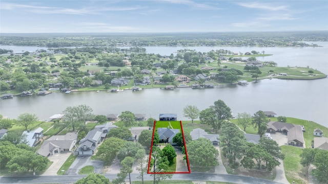 511 Kiowa Dr W, Lake Kiowa, TX 76240 - bird's eye view with a residential view and a water view