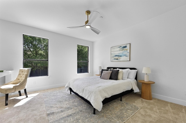 1750 Greenwood Ct, Prosper, TX 75078 - carpeted bedroom featuring baseboards and a ceiling fan