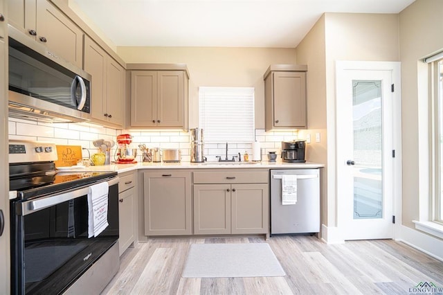 225 Clements Cir, Tatum, TX 75691 - kitchen with gray cabinets, stainless steel appliances, and a sink