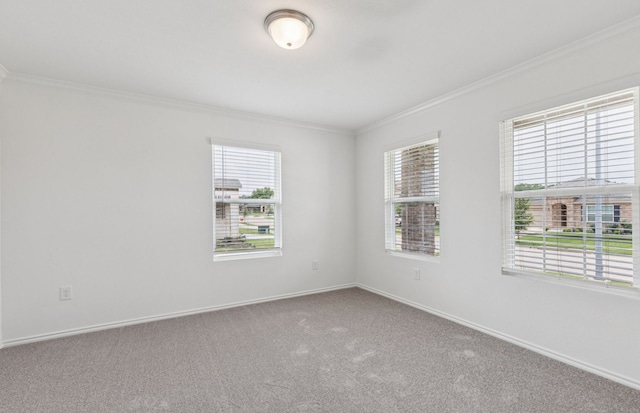 7200 Pederson Creek Way, Denton, TX 76208 - spare room featuring crown molding, carpet, and baseboards