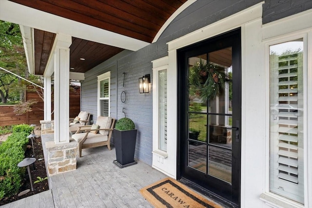 view of patio / terrace with covered porch
