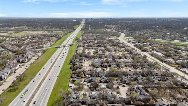 aerial view with a residential view