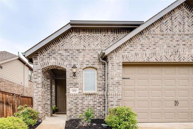 3504 Periwinkle Dr, Aubrey, TX 76227 - french country home featuring fence, brick siding, and a garage