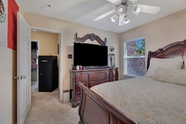 6121 Bowfin Dr, Fort Worth, TX 76179 - bedroom featuring light carpet and a ceiling fan