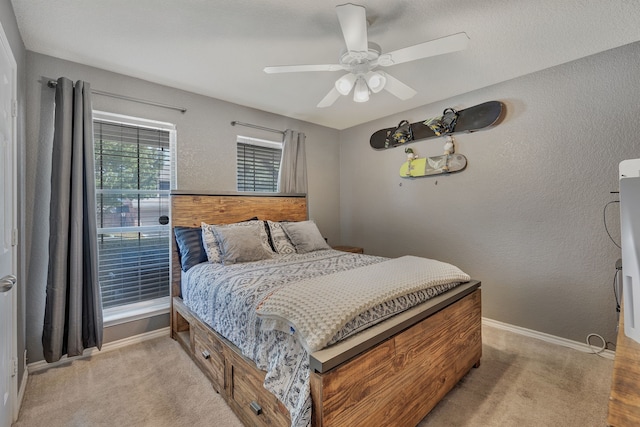 6121 Bowfin Dr, Fort Worth, TX 76179 - bedroom featuring baseboards, a ceiling fan, and carpet floors