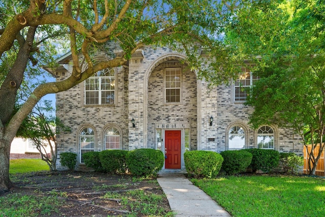 803 Sterling Ct, Allen, TX 75002 - view of front facade with a front lawn and brick siding