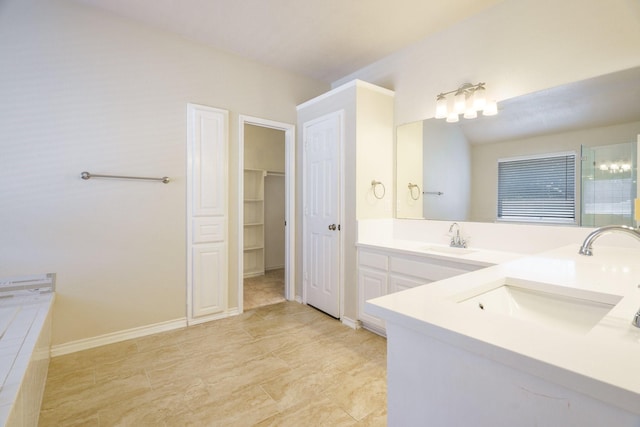 803 Sterling Ct, Allen, TX 75002 - full bath with double vanity and tiled tub
