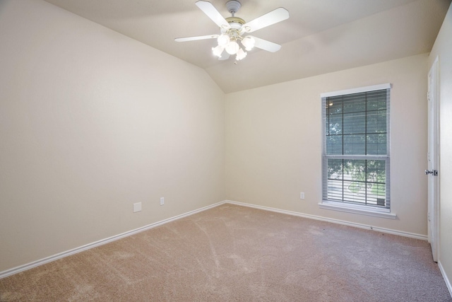 803 Sterling Ct, Allen, TX 75002 - carpeted spare room with baseboards, ceiling fan, and lofted ceiling