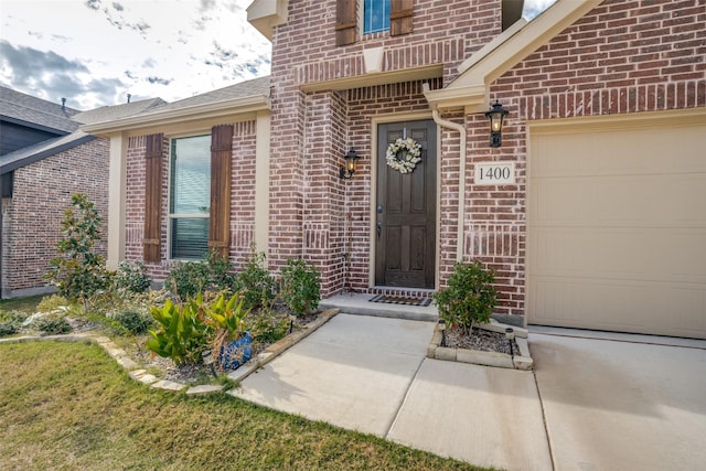 1400 Stone Ridge Dr, Anna, TX 75409 - doorway to property with an attached garage and brick siding