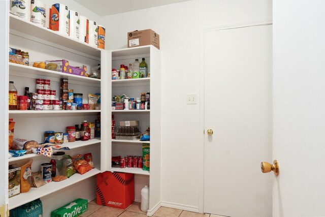 view of storage area