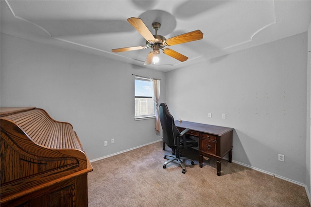 620 Linda Dr, Burleson, TX 76028 - office with carpet flooring, baseboards, and a ceiling fan